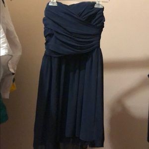 semi formal strapless dress